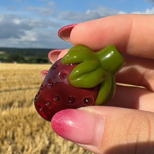 Strawberry Glass Bead
