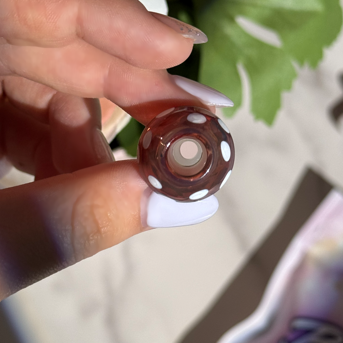 [NEW!] Handmade Mushroom Glass Bead
