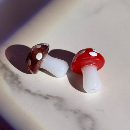 [NEW!] Handmade Mushroom Glass Bead