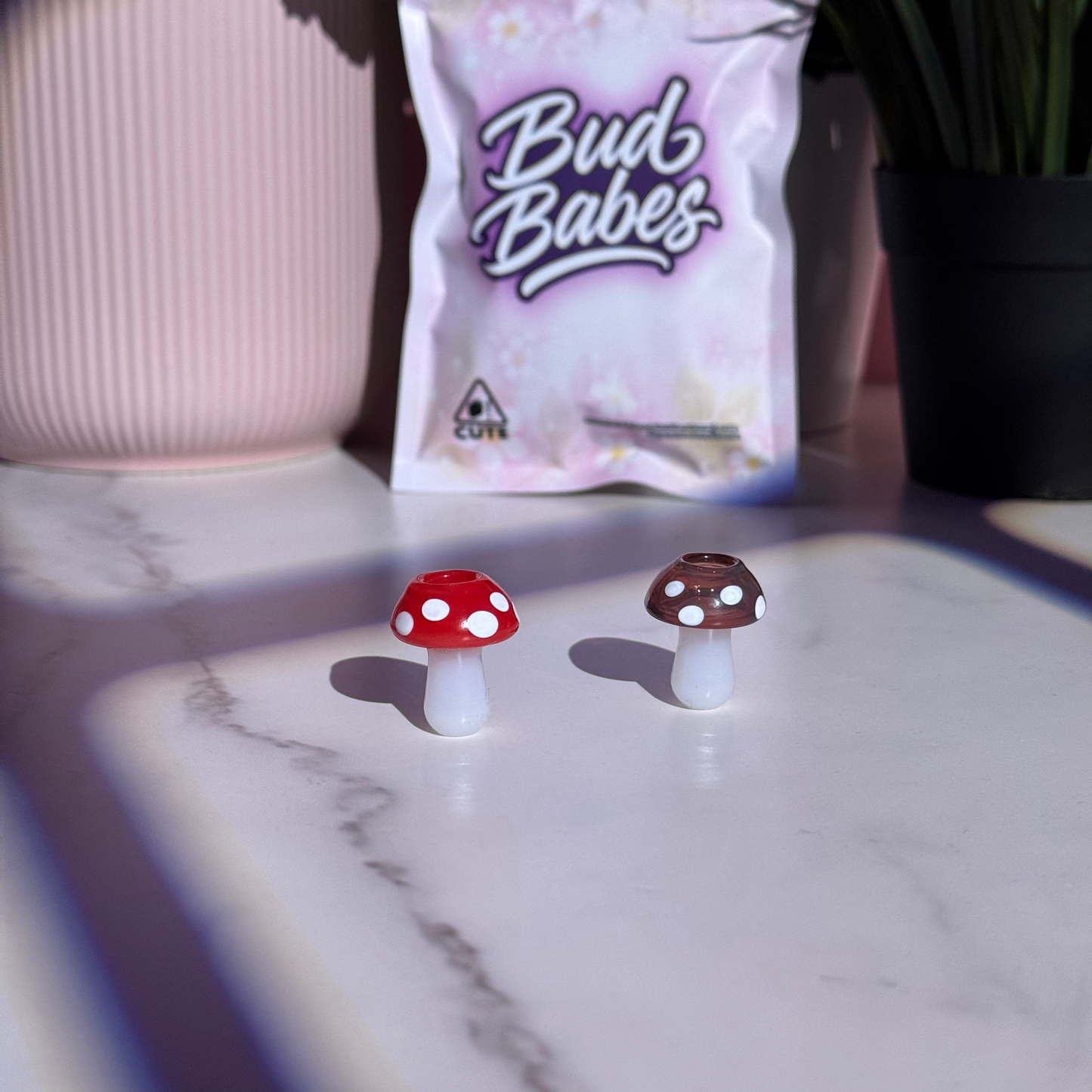 [NEW!] Handmade Mushroom Glass Bead