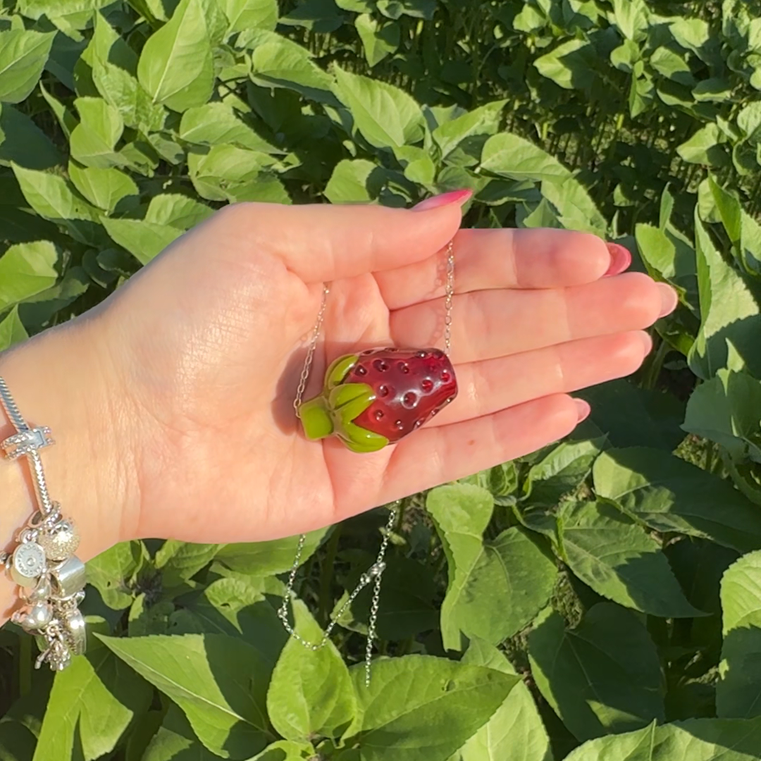 Strawberry Glass Bead