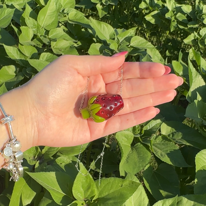 Strawberry Glass Bead